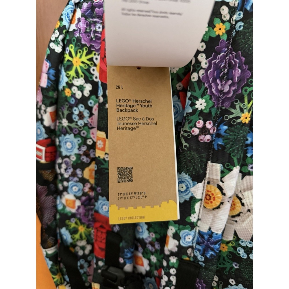 Herschel Supply Co. LEGO Youth Backpack Garden Floral NWT - Picture 11 of 11